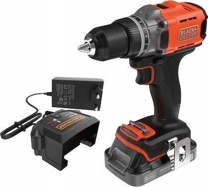 Black & Decker Juodas & Decker akumuliatorinis gręžtuvas/suktuvas, 45Nm, 18V POWERCONNECT, Juodas & Decker [BCD382D1XC-QW] 2,0Ah