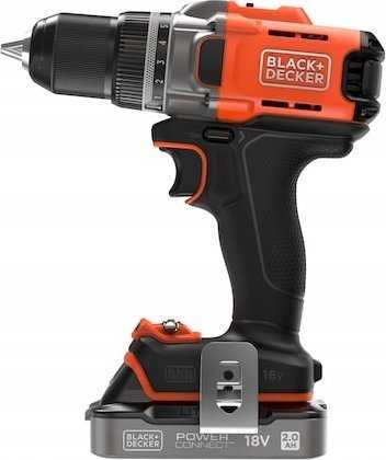Black & Decker Juodas & Decker akumuliatorinis gręžtuvas/suktuvas, 45Nm, 18V POWERCONNECT, Juodas & Decker [BCD382D1XC-QW] 2,0Ah
