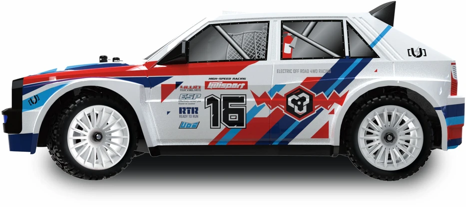 Samochód Amewi RC Drift Rallye LR16 4WD 1:16 RTR balta/mėlyna/raudona /14+