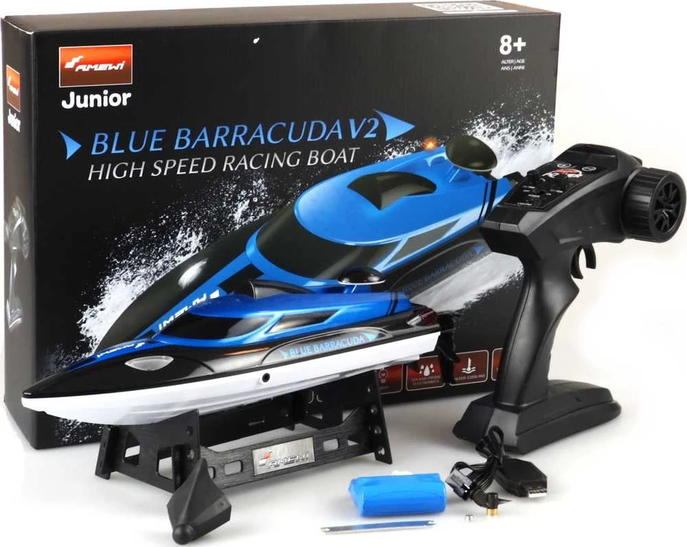 Carruzzo Amewi Mėlyna Barracuda V2 Radijo bangomis valdomas (RC) modelis Laive Elektrinis variklis