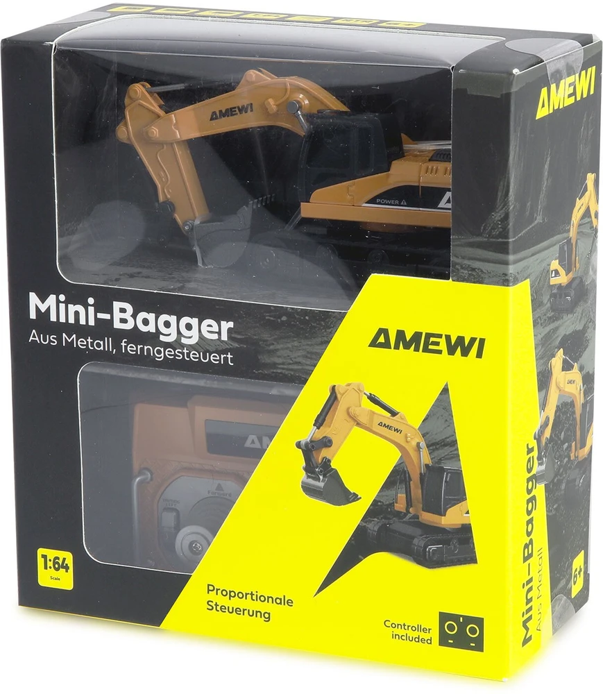 Amewi Mini-Bagger metal proportional 8-Kanal 1:64 RTR 6+