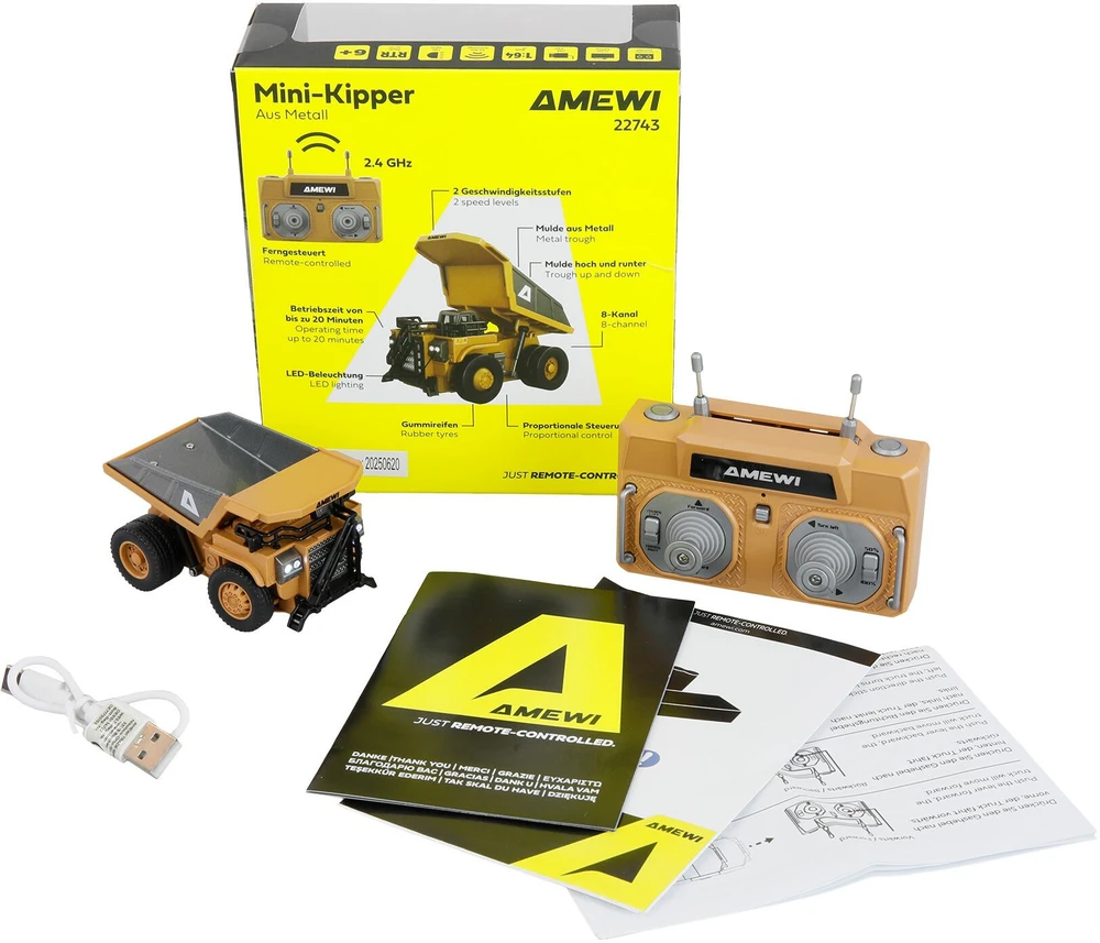 Amewi Mini-Kipper metal proportional 8-Kanal 1:64 RTR 6+