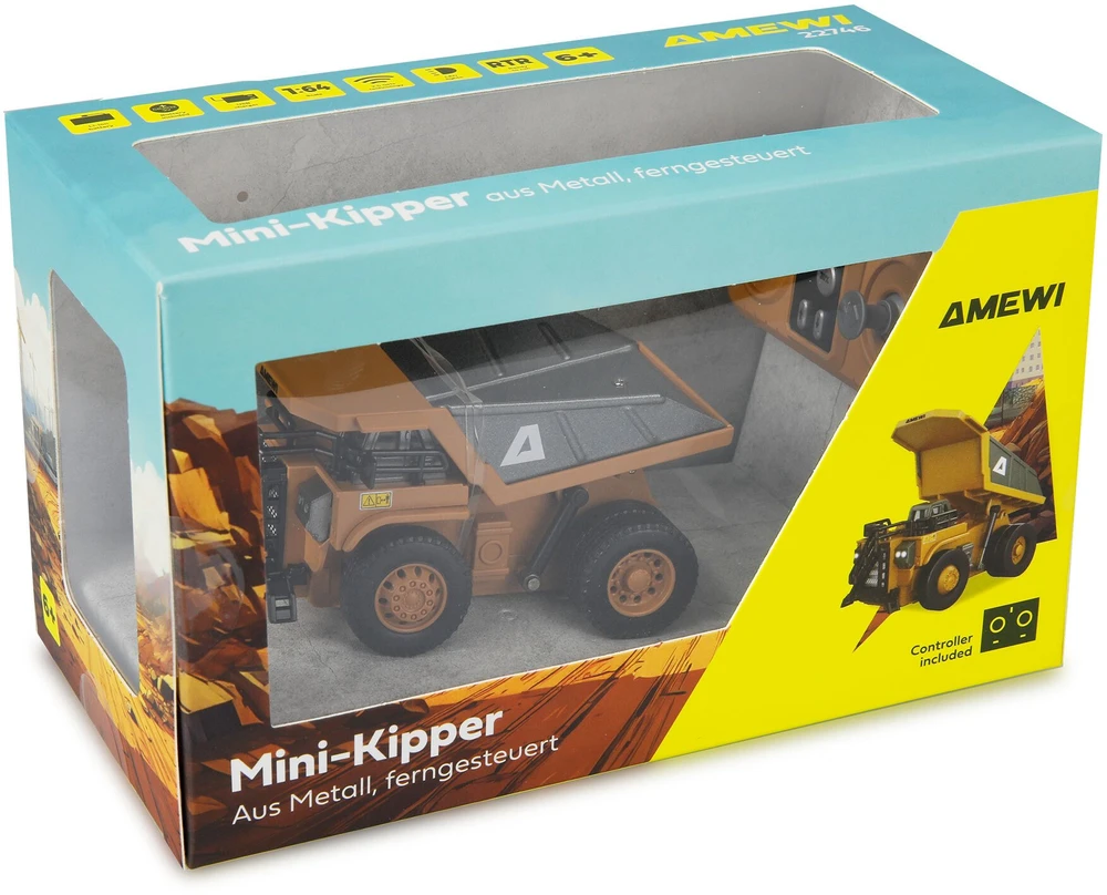Amewi Mini-Kipper su metalu 8-Kanal 1:64 RTR 6+