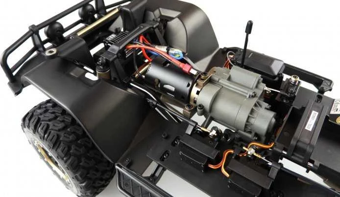 Amewi Amewi RC automobilis, modelis Amxrock RCx8Ps, mastelio vikšrinis pikapas, 1:8 RTR matinis žalias, šepečiu valdomas, 2,4 GHz