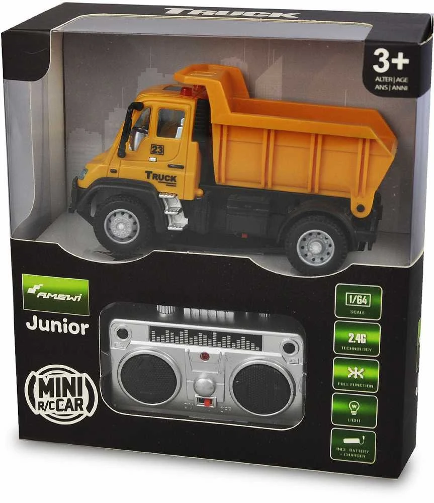 Amewi Amewi RC Auto Mini Truck Kipper gelb LiIon Akku 500mAh/3+