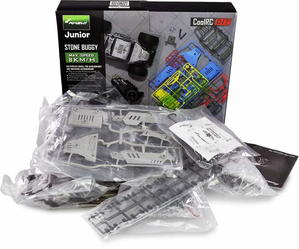 Amewi Amewi RC Auto Stone Buggy DIY/Ohne Akku 71Teile grau/8+