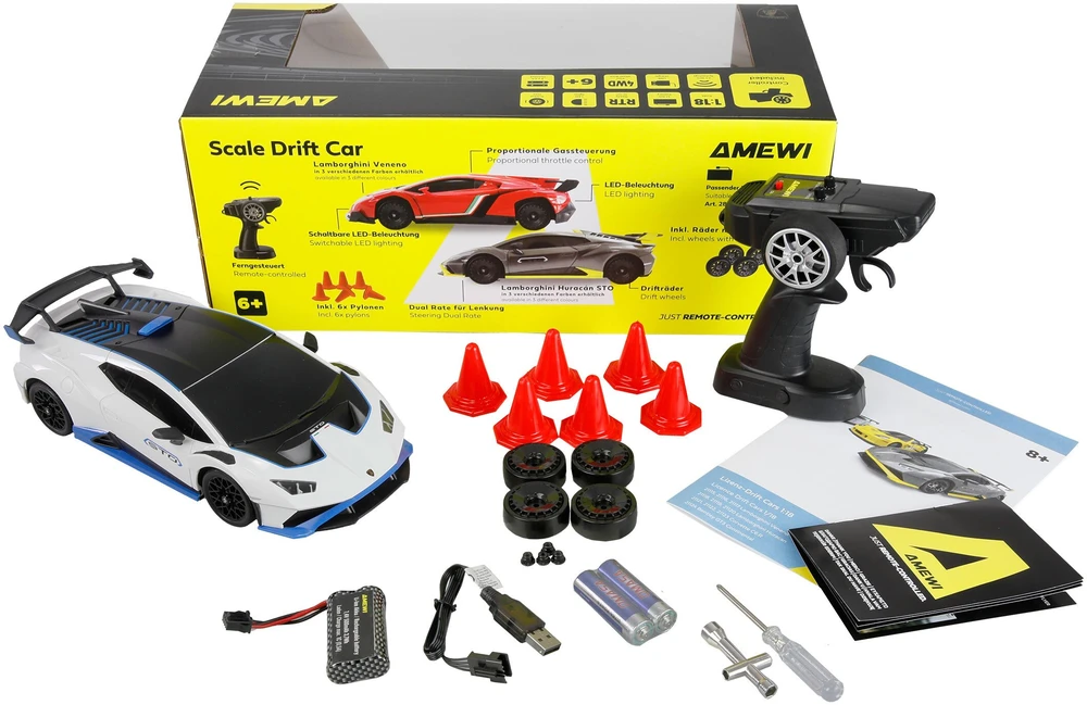 Amewi RC Drift License Lamborghini Huracan Baltas