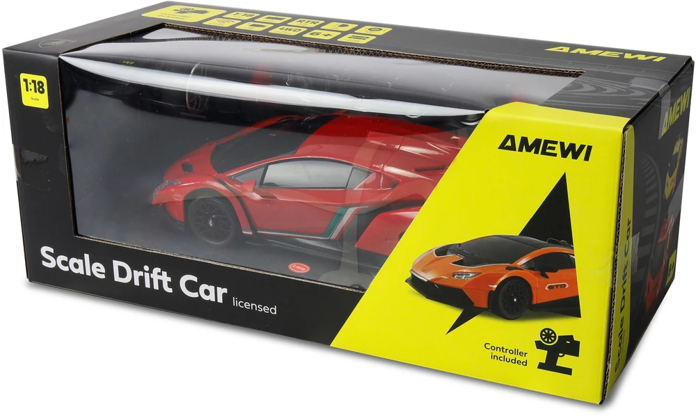 Amewi RC Drift licencja Lamborghini Veneno raudona