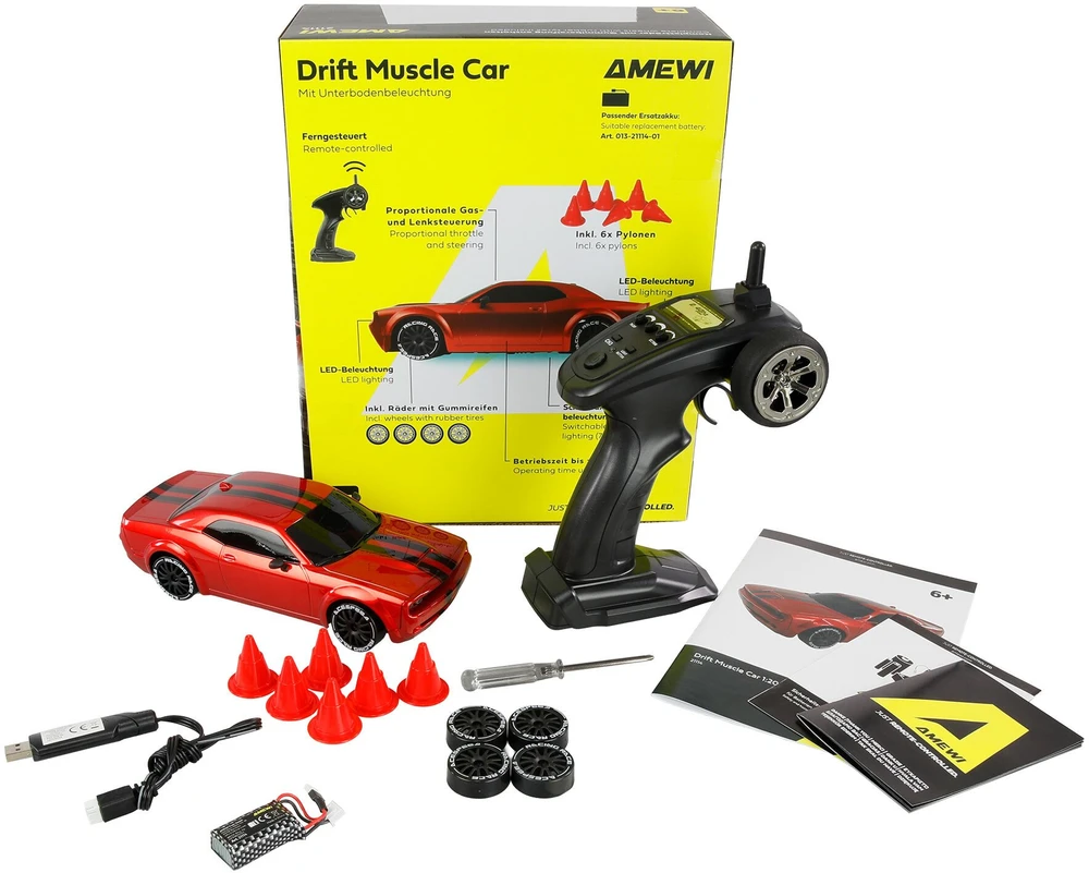 Carruzzo Amewi 21114 Radijo bangomis valdomas (RC) modelis Šonaslydžio automobilis Elektrinis variklis 1:20