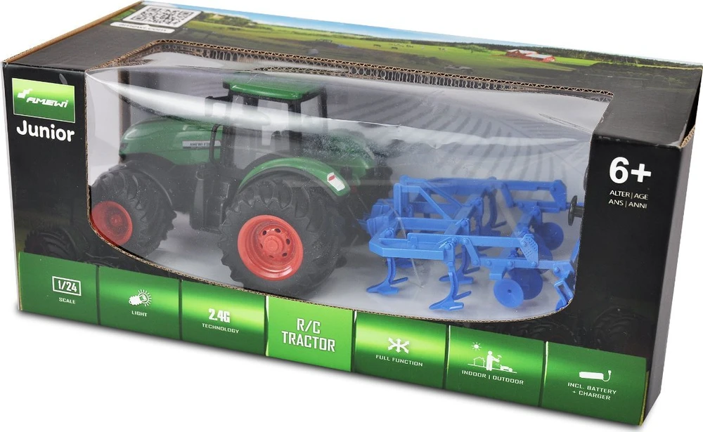 Amewi RC Traktor su gruberem LiIon 500mAh žalia/6+