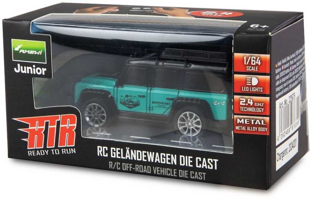 Amewi AMEWI RC Geländewagen Die Cast 1:64 RTR petrol 2,4GHz