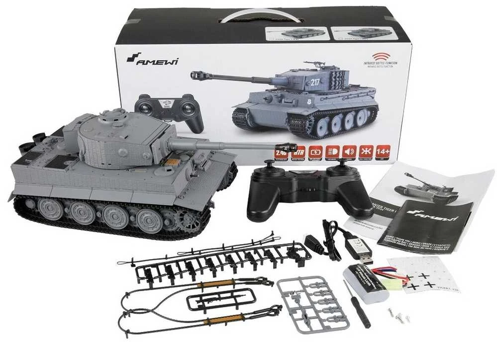 Amewi Amewi Tiger I MP-Panzer mit IR Battle-Funktion 1:24 RTR