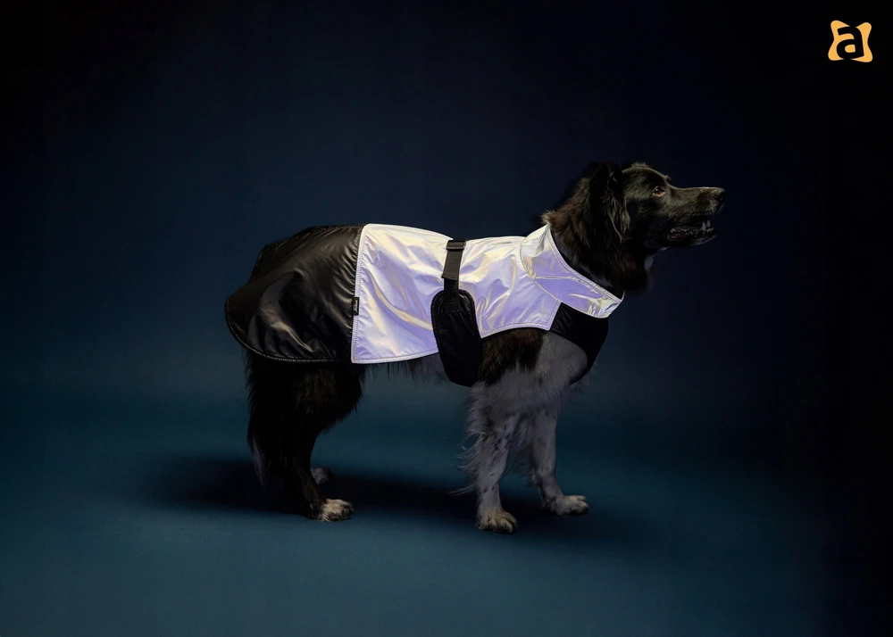 Ami Play Amiplay JACKET FOR DOGS FLUO Juodas. Baltas 45