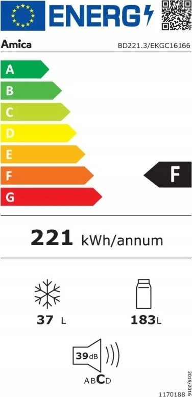 amica Šaldytuvas BC2835.4DCV(E)
