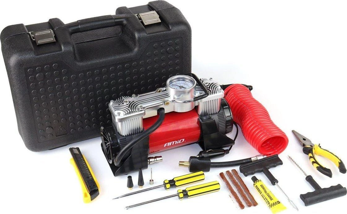 Automobilinis oro kompresorius, 2 cilindrai 12V HQ AMiO-02640