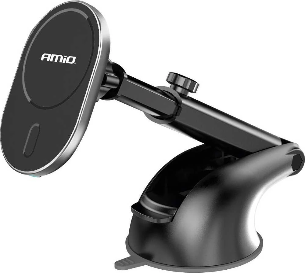 Telefono laikiklis su siurbtuku ir belaidžiu įkrovikliu 15W My Mag AMIO-03771