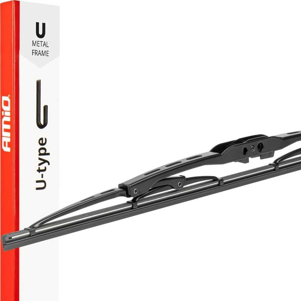 Automobilio valytuvo šluotelė, metalinis karkasas, U tipo, universali, 22" 550 mm 55 cm amio-04012