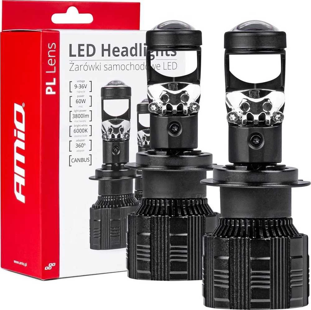 LED automobilių lemputės pl lens canbus lens h7 amio-03668