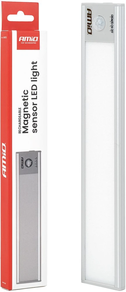 Belaidis LED šviestuvas su judesio jutikliu 1,2 W 1000 mAh USB-C 23 cm amio-04893