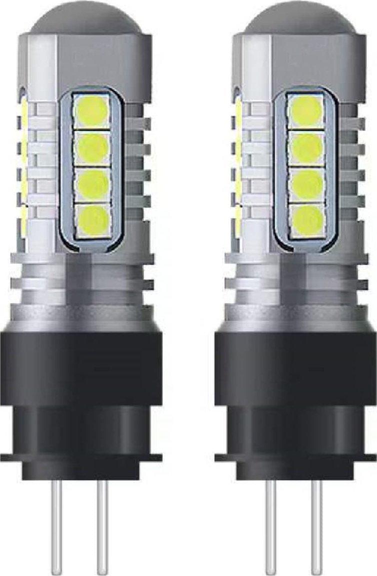 Amio Canbus 3030 18smd hp24w baltos 12v / 24v led lemputės