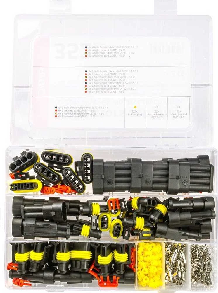 Hermetinių „Superseal“ jungčių ir kištukų komplektas 352 vnt., AMIO-03035