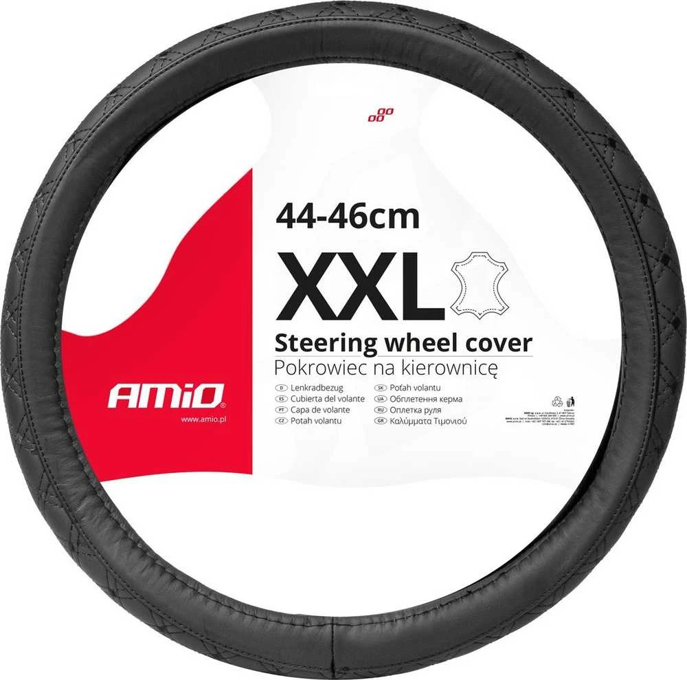 Amio Automobilio vairo užvalkalas 44-46 cm, natūrali oda, SWC-51-XXL