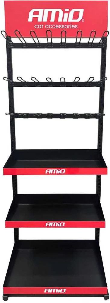 Vitrina su lentynomis ir kabliukais amio-04803