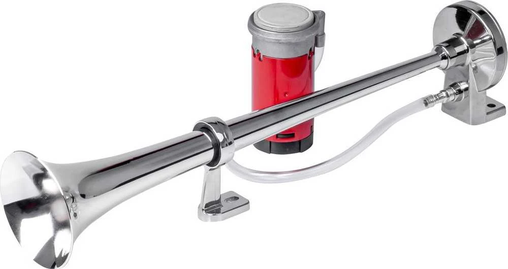 Garso signalas – 150 dB, 12V, chromuotas, AMIO-03618