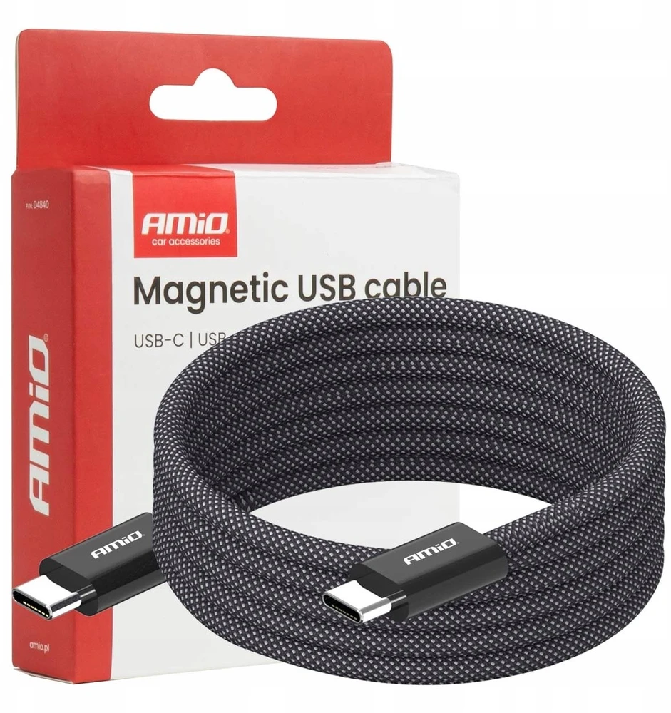 Magnetinis USB-C – USB-C kabelis 60W 100 cm AMIO-04840