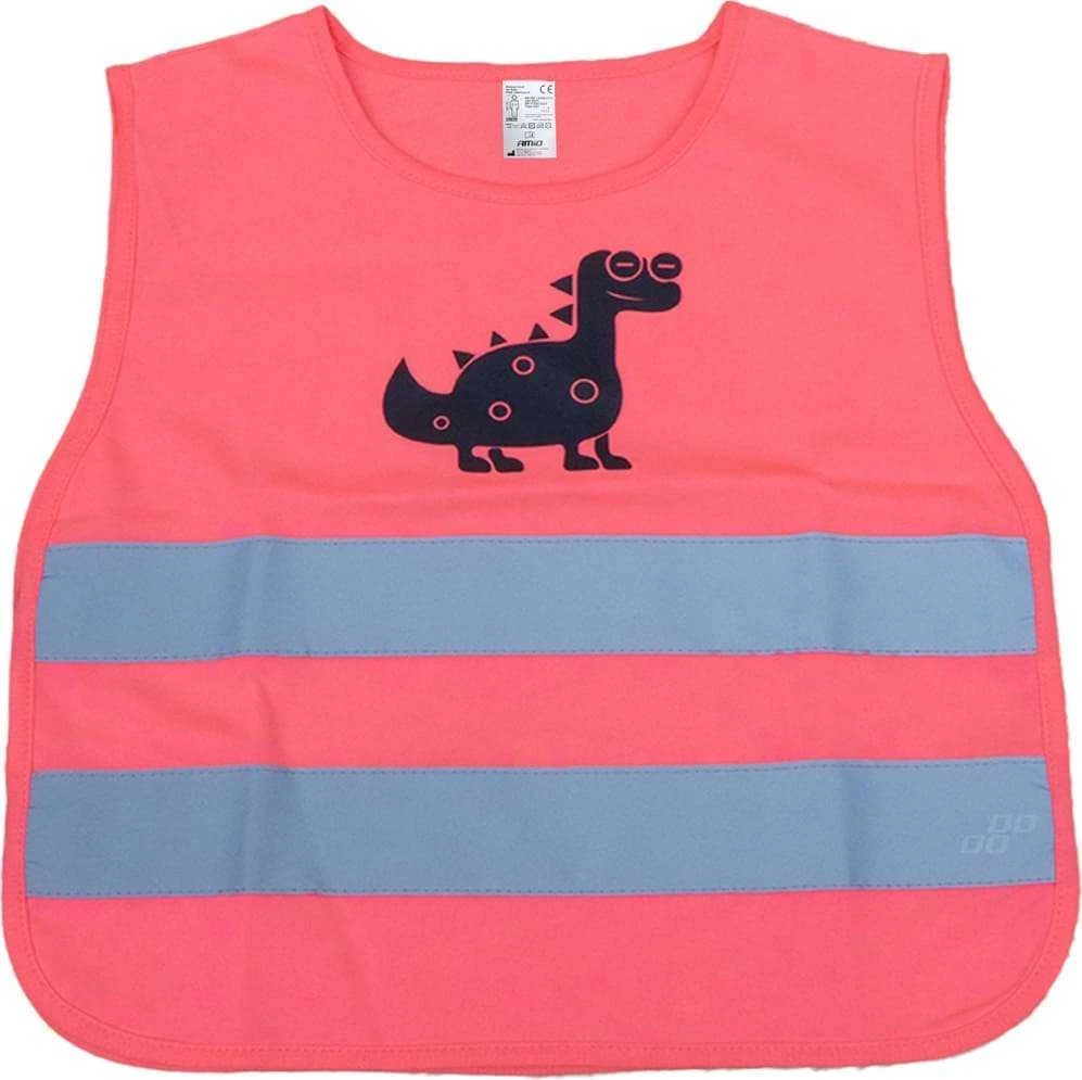 Vaikiška atšvaitinė liemenė DINOSAUR, rožinė AMIO-03989