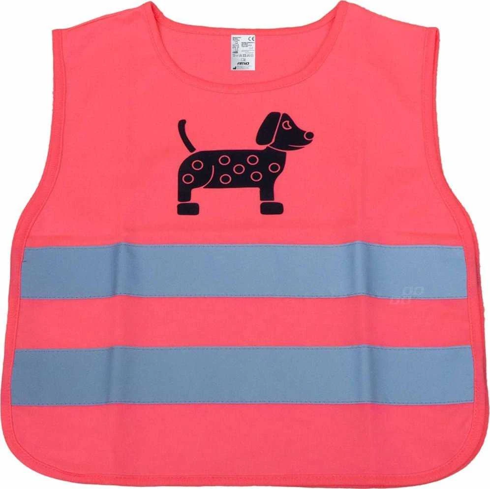 Vaikiška atšvaitinė liemenė DOG, rožinė AMIO-03990
