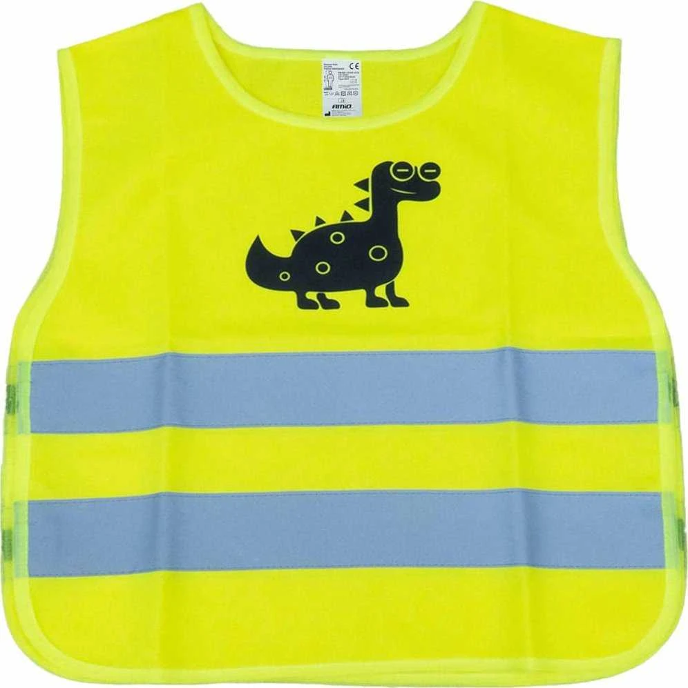 Vaikiška atšvaitinė liemenė DINOSAUR, geltona AMIO-03936