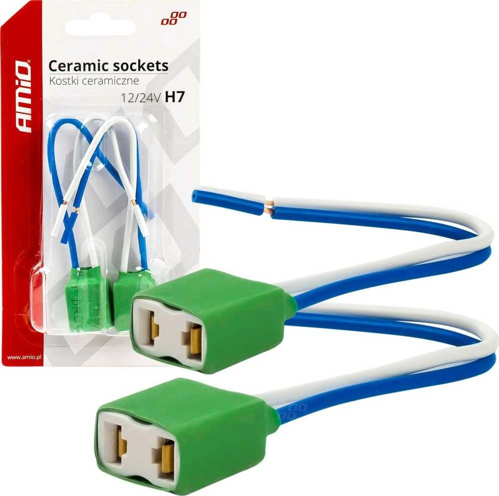 Keraminiai kubeliai tiesūs h7 lizdo kištukai amio-03054