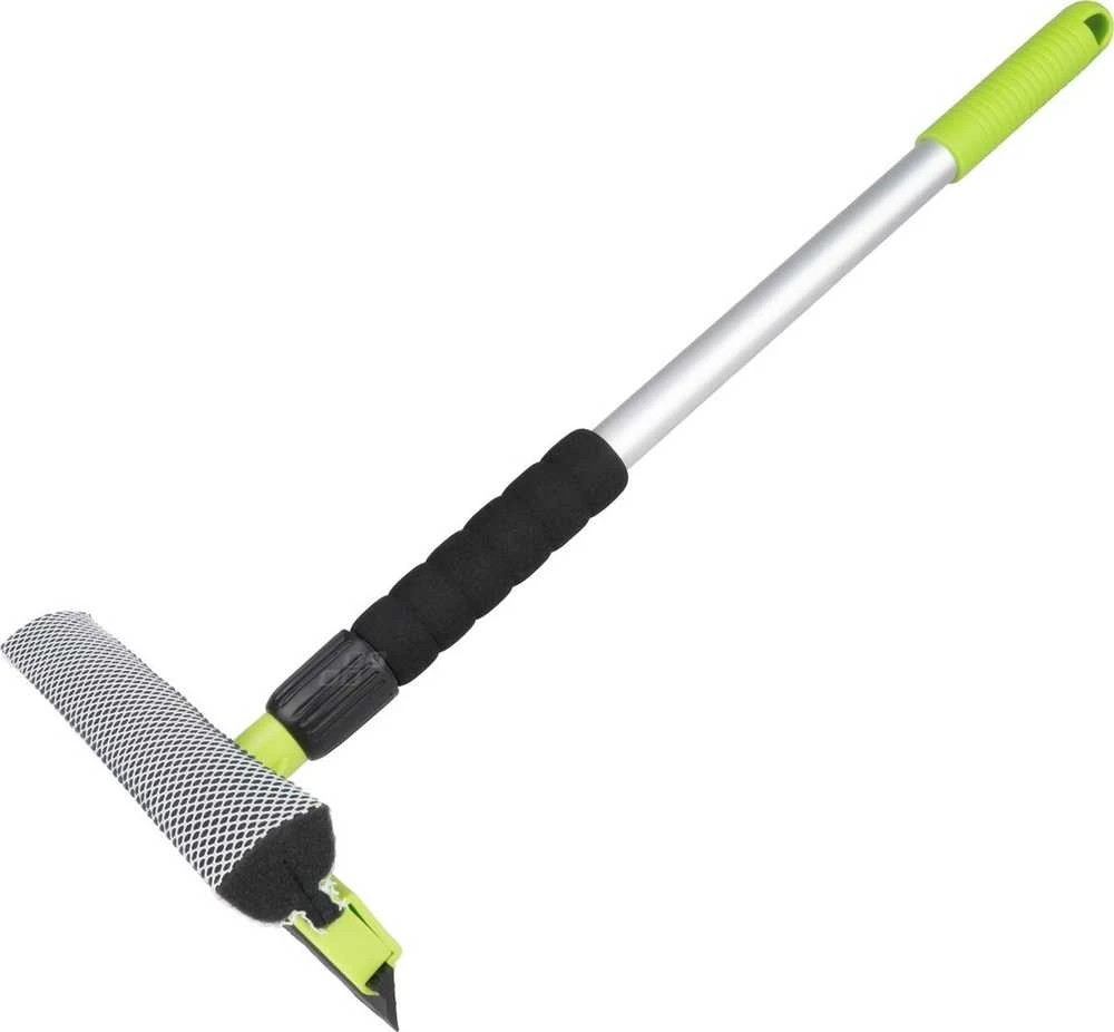 Langų ir veidrodžių stiklo plovimo įrenginys + teleskopinis aliuminio vandens valytuvas 55/80 cm amio-03856