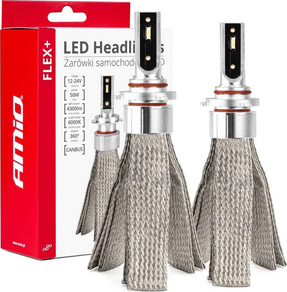 LED žibintų lemputės FLEX+ Series HB4 canbus 6000K 12-24V AMIO-03665