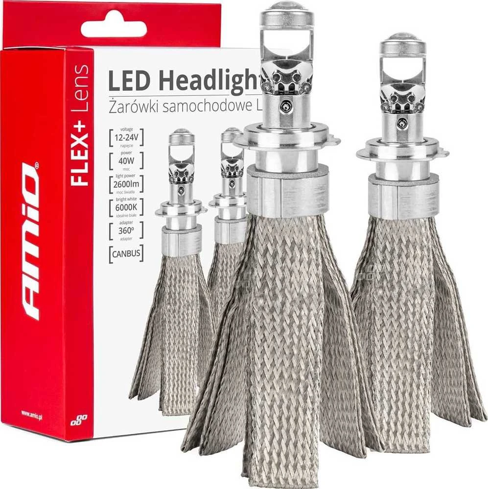LED žibintų lemputės FLEX+ Series H7 Lens AMiO-03660