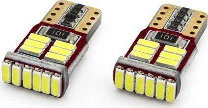 Amio LED lemputė w5w T10 CANBUS 5SMD 5730 Balta spalva