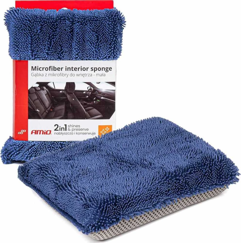 Mikropluošto kempinė automobilio salonui, 15x10x3 cm AMiO-03844