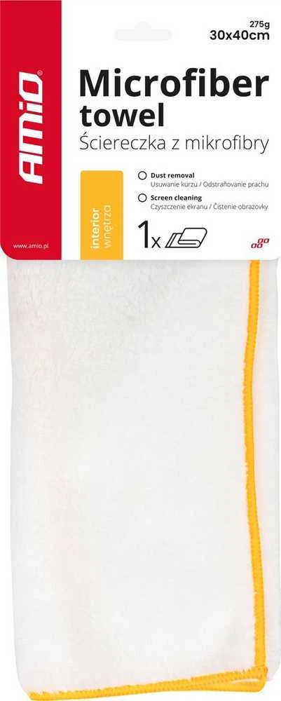 Mikropluošto valymo šluostė automobilio salonui valyti 30x40 cm amio-03739