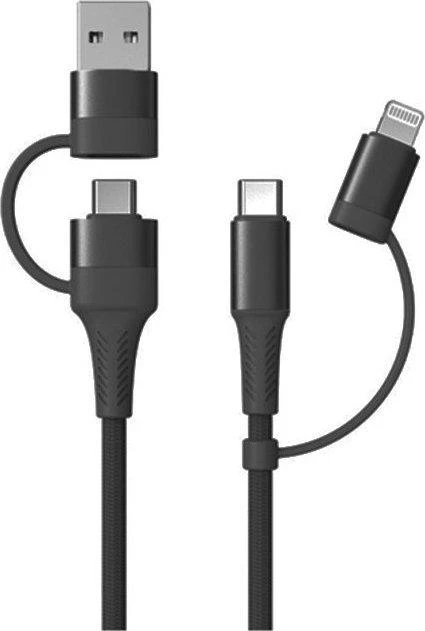 USB-C + Lightning + USB kabelis 1 m Power Delivery 3in1 AMIO UC-15