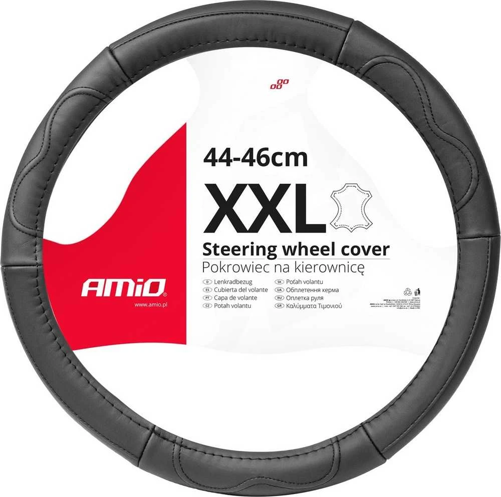 Amio Automobilio vairo užvalkalas 44-46 cm, natūrali oda, SWC-49-XXL