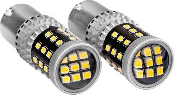 Dvi ryškios BA15S LED lemputės