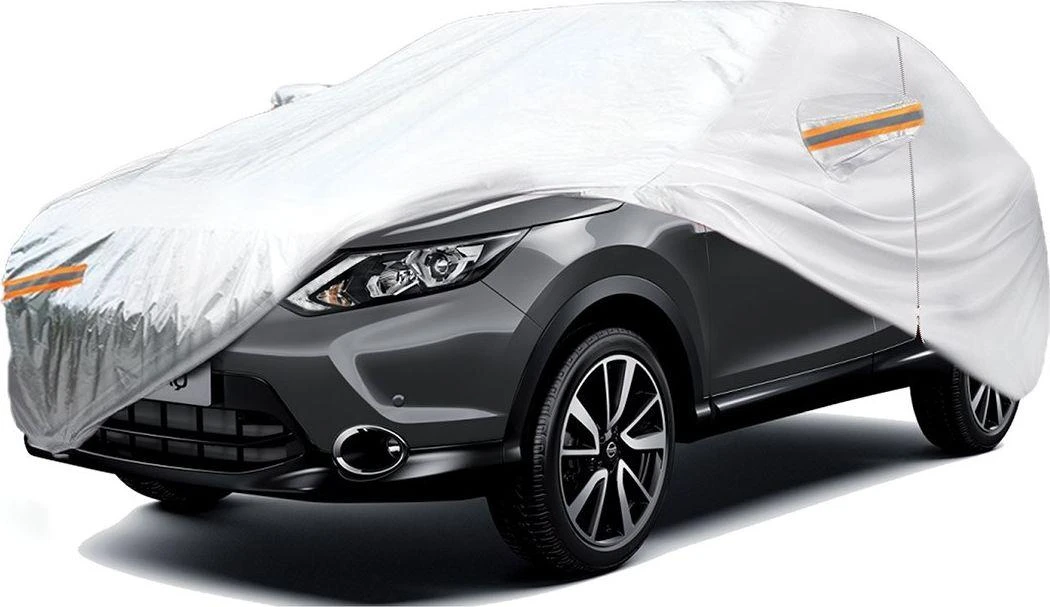 Amio Aliuminis automobilio užvalkalas SUV/VAN XL, su užtrauktuku, atspindintis, 120 g/m² + medvilnė, sidabrinės spalvos, 510 x 185 x 150 cm