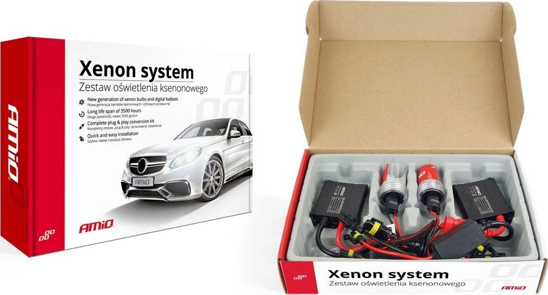 Xenon rinkinys slim H7M (metalinis) 6000K, AMIO-01949