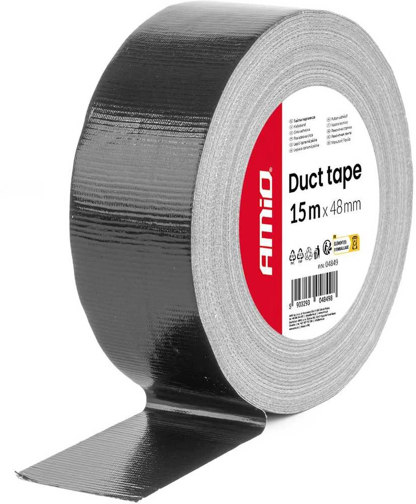 Juoda techninė juosta 48 mm x 15 m x 0,19 mm amio-04849