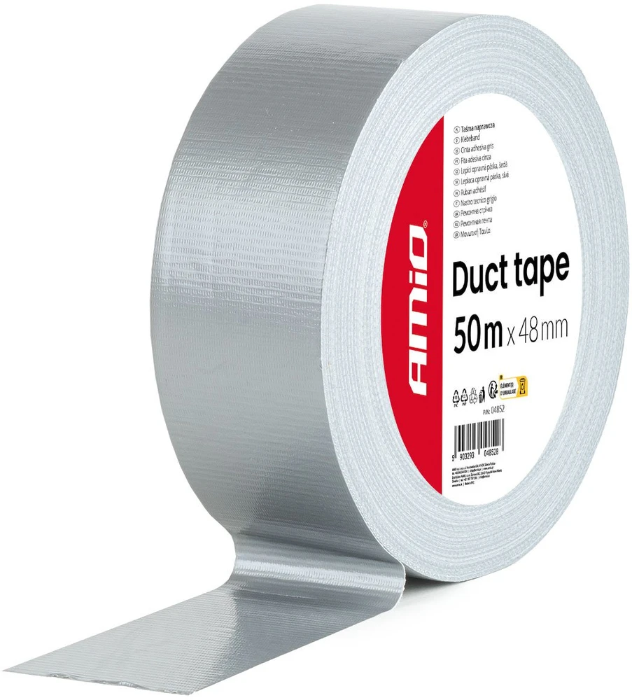 Pilka techninė juosta 48 mm x 50 m x 0,19 mm amio-04852