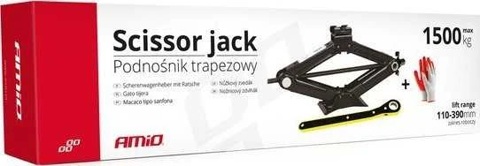 Trapezinis keltuvas 1500 kg su rankena ir pirštinėmis, AMIO-02478