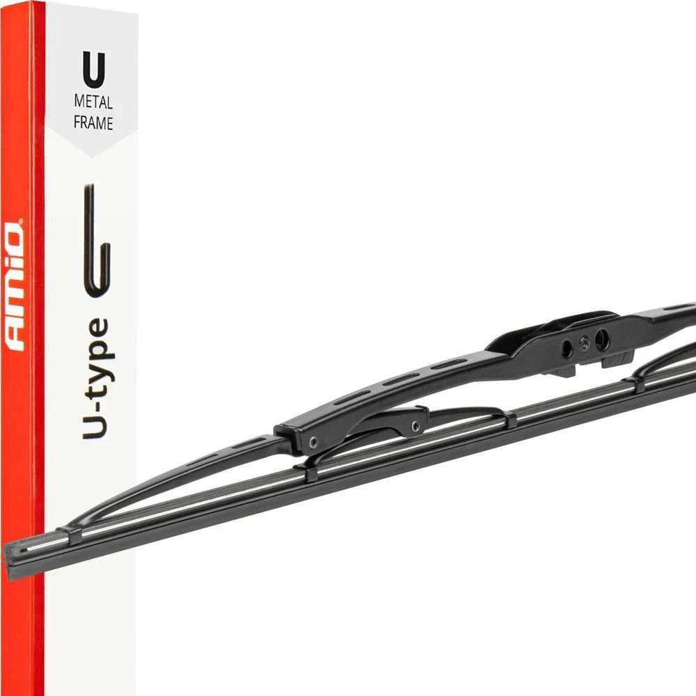 Automobilio valytuvo šluotelė, metalinis karkasas, U tipo, universali, 14 colių, 350 mm, 35 cm amio-04004
