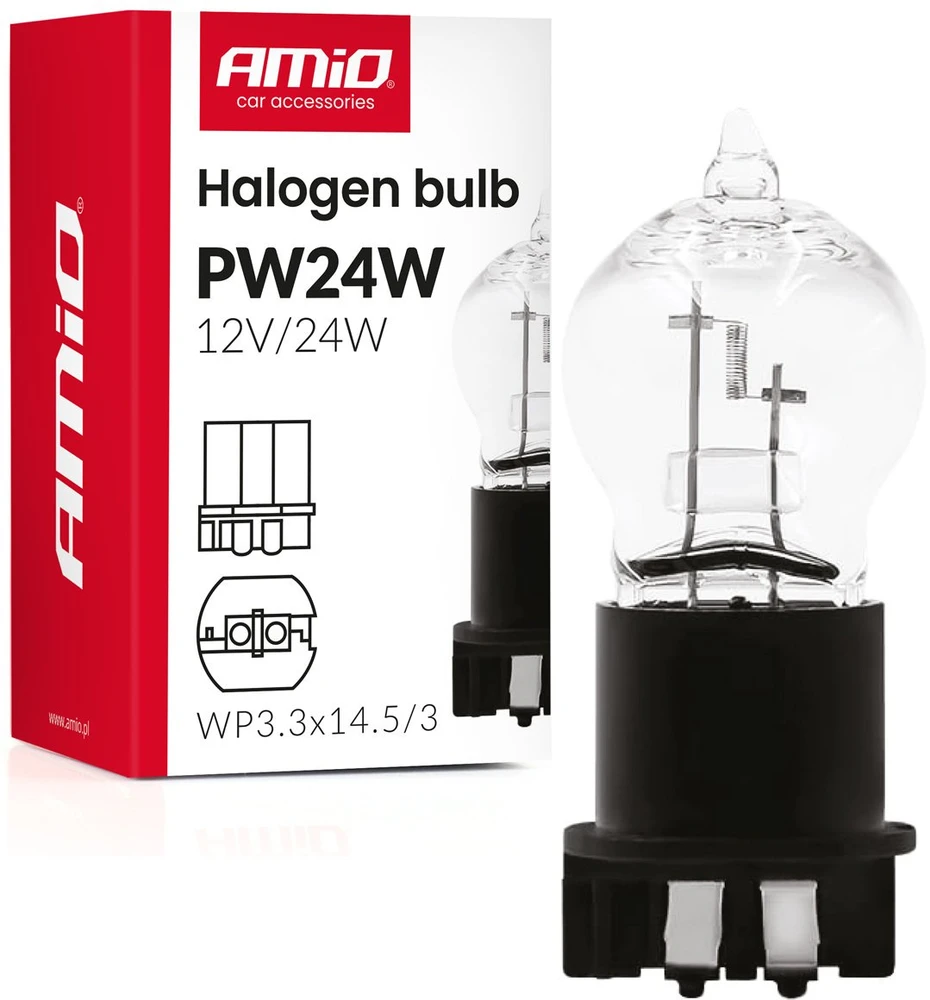 Halogeninė lemputė pw24w wp3.3x14.5-3 24w 12v amio-04409