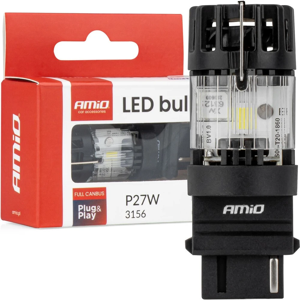 Amio LED lemputė P27W su aušinimo radiatoriumi